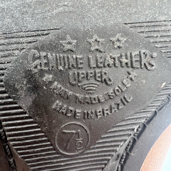 Ferrante Brown Embellished Slip On Leather Ankle Booties Size 7 1/2 Women’s - Picture 4 of 9